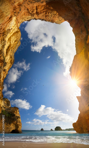 Rocky coast of Lagos, Portugal