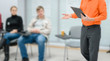© Konstiantyn Zap - Lecturer conducts a lecture, training.