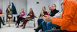 © Konstiantyn Zap - Lecturer conducts a lecture, training.