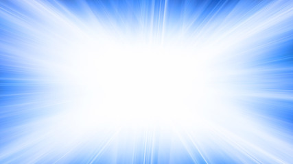 Poster - Abstract horizontal pattern with brightly blue explosion