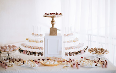 Wedding reception dessert table