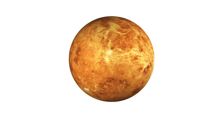 Wall Mural - venus planet of solar system. dead planet in the space isolated on white. science fiction. elements 