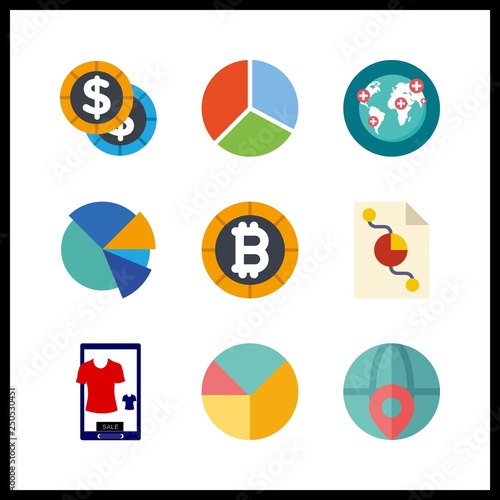 9 Exchange Icon Vector Illustration Exchange Set Bitcoin And Coins - 