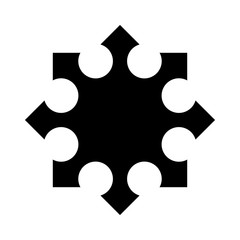 Wall Mural - octagon and octagram vector logo with circles.