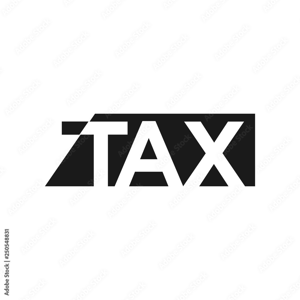 Tax vector logo. Icon symbol. Stock Vector | Adobe Stock