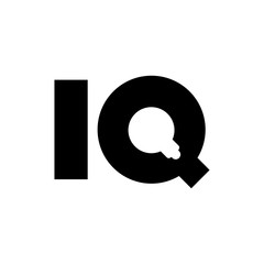 Poster - letter I Q vector logo.