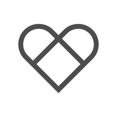 Poster - heart logo vector