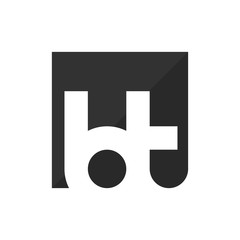 Wall Mural - letter b t vector logo