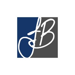 Canvas Print - script j and b vector logo.