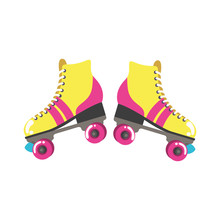 Roller Skates Pop Art Icon