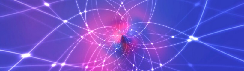 Wall Mural - line and dot pattern and colorful background. technology concept.