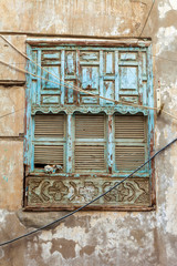 Wall Mural - Old city in Jeddah Saudi Arabia known as Historical Jeddah. Old and heritage Windows and Doors in Jeddah.Saudi Arabia 