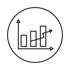 Sticker - statistics bars and arrow