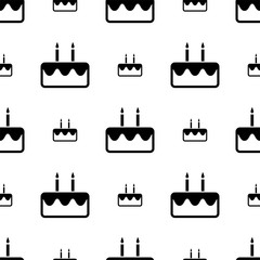 Poster - Cake Icon Seamless Pattern