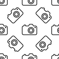 Poster - Camera Icon Design, Camera Seamless Pattern