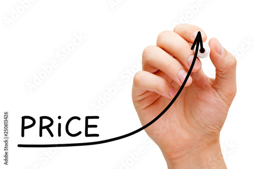 Fotomural Increasing Price Business Graph Concept