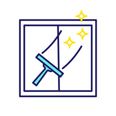 Sticker - Window cleaning color icon