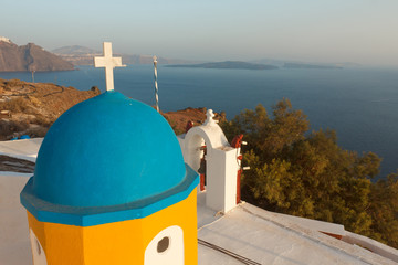 Poster - chapelle île de Santorin en Grèce