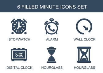 Wall Mural - 6 minute icons