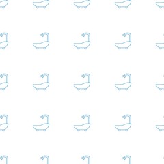 Sticker - shower icon pattern seamless white background