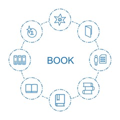 Poster - 8 book icons