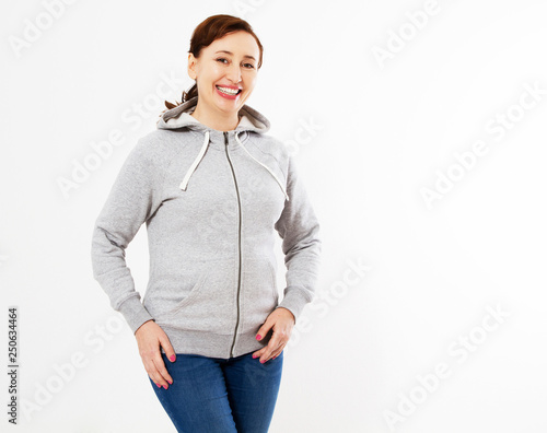 Download Grey Hoodie Template - mockup