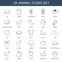 Canvas Print - animal icons