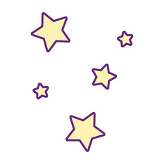 Sticker - cute stars group icons