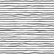 Brush hand drawn ink uneven textured stripes seamless vector pattern. Doodle style uneven bars, streaks, wavy lines with rough edges texture. Black and white elegant background. Border template.