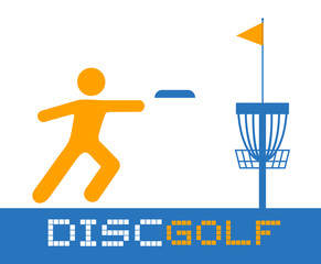 Wall Mural - Disc golf sport symbol