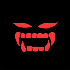 Sticker - terrifying face illustration