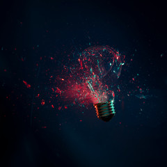 explosion of light bulb