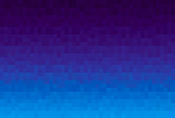 Abstract purple and indigo blue gradient background. Texture with pixel square blocks. Mosaic pattern
