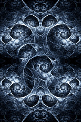 Canvas Print - unique 3d computer generated illustration of artistic abstract colorful modern futuristic fractal pa