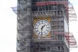 Fototapeta Big Ben - Big Ben in central London with scaffold during cleaning and refurb work