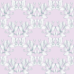 Vintage baroque pattern seamless vector in classic flower graphic style background for backdrop, template, cover page design, fabric,textile. Fashionable background,modern seamless pattern.Damask. 