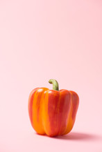 Yellow Bell Pepper Isolated On Background