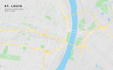 Fototapeta  - Printable street map of St. Louis, Missouri