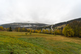 Fototapeta Tęcza - Mountains in the colors of autumn. Spindleruv Mlyn. Czech. Giant Mountains (Krkonose) - are a mountain range located in the north of the Czech Republic.