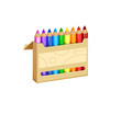 © Mosaic - vector illustration of colored pencils in the open box