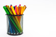 colored markers isolated on the white background