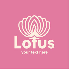 Wall Mural - Vector illustration concept of a lotus logo. Icon on color background