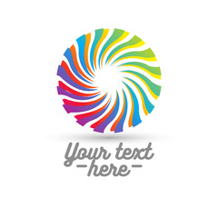 Vector illustration concept of circle logo. Colorful on white background