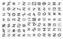 Vector Illustration Concept Of Z Letter Logo. Icon On White Background