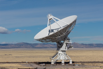 very large array radio astronomy observatory dish, engineering science technology, blue sky, horizon
