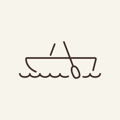 Poster - Boat line icon