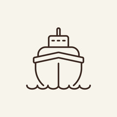 Poster - Ship line icon