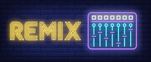 Remix Neon Text With Equalizer