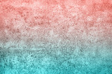 Fototapeta Tęcza - Turquoise living coral gradient concrete plaster background with small spots