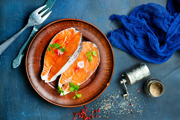 Wall Mural - salmon steak